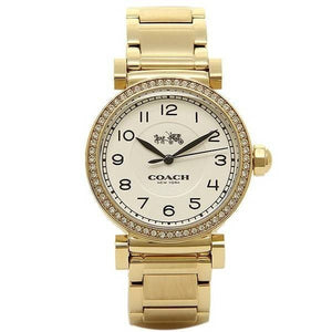 Coach Madison White Dial Gold Steel Strap Watch for Women - 14502397 Authentic Buy Shop Now