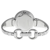Gucci Guccissima Diamonds Mother of Pearl Dial Silver Steel Strap Watch For Women - YA134303 Authentic Buy Shop Now