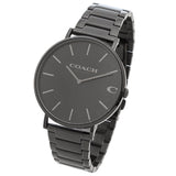 Coach Charles Black Dial Black Steel Strap Watch for Men - 14602431 Authentic Buy Shop Now