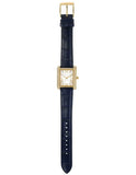 Michael Kors Emery Quartz Diamond Silver Dial Blue Leather Strap Watch For Women - MK2982 Authentic Buy Shop Now