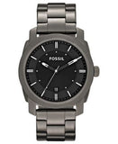 Fossil Machine Chronograph Black Dial Grey Steel Strap Watch for Men - FS4774 Authentic Buy Shop Now
