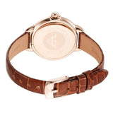 Emporio Armani Mia Quartz Silver Dial Brown Leather Strap Watch For Women - AR11525 Authentic Buy Shop Now