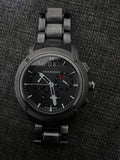 Burberry Endurance Chronograph Quartz Black Dial Black Steel Strap Watch For Men - BU9801 Authentic Buy Shop Now