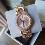 Michael Kors Nini Quartz Crystals Rose Gold Dial Rose Go Watch For Women - MK3236 Authentic Buy Shop Now