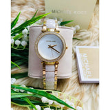 Michael Kors Parker Mother of Pearl Dial Two Tone Steel Strap Watch for Women - MK6400 Authentic Buy Shop Now