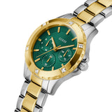 Guess Mist Analog Green Dial Two Tone Steel Strap Watch For Women - GW0723L1 Authentic Buy Shop Now