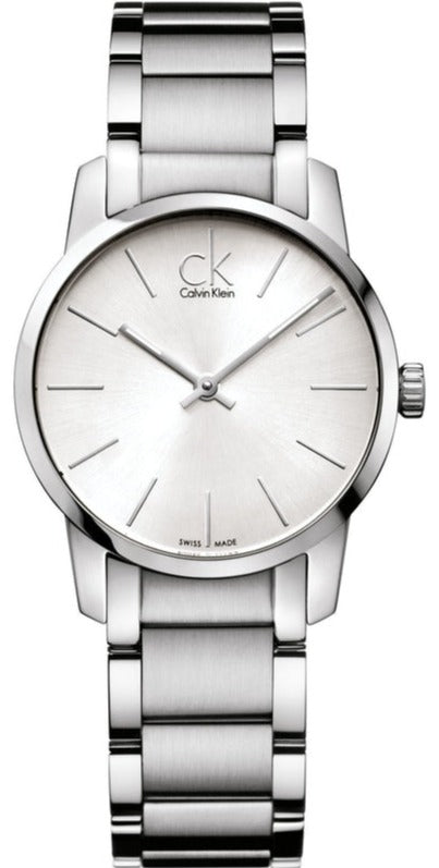 Calvin Klein City Silver Dial Silver Steel Strap Watch for Women - K2G23126 Authentic Buy Shop Now