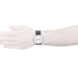 Calvin Klein Surround Silver Dial Black Leather Strap Watch for Men - K3W211C6 Authentic Buy Shop Now