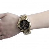 Michael Kors Bradshaw Black Dial Gold Steel Strap Watch for Women - MK5739 Authentic Buy Shop Now