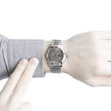Gucci G Timeless Brown Dial Silver Steel Strap Watch For Men - YA126406 Authentic Buy Shop Now