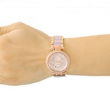 Michael Kors Parker Pink Dial Two Tone Steel Strap Watch for Women - MK6110 Authentic Buy Shop Now