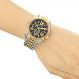 Michael Kors Bradshaw Blue Dial Two Tone Steel Strap Watch for Women - MK5976