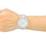 Guess Dazzler Diamonds Silver Dial Silver Steel Strap Watch for Women - W0335L1 Authentic Buy Shop Now