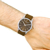 Calvin Klein City Brown Dial Brown Leather Strap Watch for Men - K2G211GK Authentic Buy Shop Now
