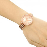 Fossil Jacqueline Rose Gold Dial Rose Gold Steel Strap Watch for Women - ES3546 Authentic Buy Shop Now