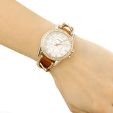Fossil Riley Multifunction White Dial Orange Leather Strap Watch for Women - ES3723 Authentic Buy Shop Now