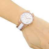 Michael Kors Ritz White Dial Two Tone Steel Strap Watch for Women - MK6324 Authentic Buy Shop Now