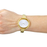 Calvin Klein Impetuous White Dial Gold Steel Strap Watch for Women - K4F2N516 Authentic Buy Shop Now