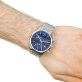 Calvin Klein City Chronograph Blue Dial Silver Steel Strap Watch for Men - K2G2714N Authentic Buy Shop Now