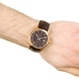 Calvin Klein Infinity Brown Dial Brown Leather Strap Watch for Men - K5S346GK Authentic Buy Shop Now
