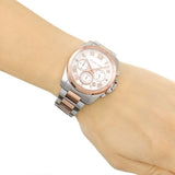 Michael Kors Brecken Chronograph White Dial Two Tone Steel Strap Watch For Women - MK6368 Authentic Buy Shop Now