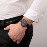 Maserati Legend Chronograph Black Dial Black Leather Strap Watch For Men - R8871638001 Authentic Buy Shop Now