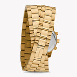 Michael Kors Runway Chronograph Analog Gold Dial Gold Steel Strap Watch for Women - MK7452 Authentic Buy Shop Now