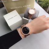 Michael Kors Darci Black Dial Rose Gold Steel Strap Watch for Women - MK3402 Authentic Buy Shop Now