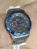 Guess Sport Analog Grey Dial Grey Steel Strap Watch for Men - W0377G5 Authentic Buy Shop Now