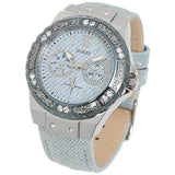 Guess Limelight Quartz Blue Dial Blue Leather Strap Watch For Men - W0775l1 Authentic Buy Shop Now