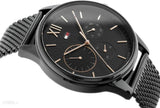 Tommy Hilfiger Damon Quartz Black Dial Black Mesh Bracelet Watch for Men - 1791420 Authentic Buy Shop Now