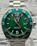 Tag Heuer Formula 1 Quartz Green Dial Silver Steel Strap Watch for Men - WAZ1017.BA0842 Authentic Buy Shop Now
