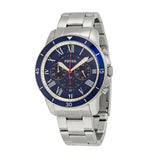 Fossil Grant Sport Chronograph Blue Dial Silver Steel Strap Watch for Men - FS5238 Authentic Buy Shop Now