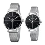 Calvin Klein Even Black Dial Silver Mesh Bracelet Watch for Women - K7B23121 Authentic Buy Shop Now