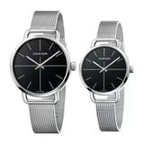 Calvin Klein Even Black Dial Silver Mesh Bracelet Watch for Women - K7B21121 Authentic Buy Shop Now