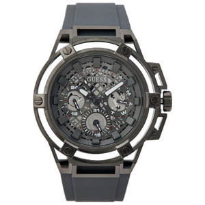 Guess Matrix Multifunction Grey Dial Grey Rubber Strap Watch for Men - GW0423G3 Authentic Buy Shop Now