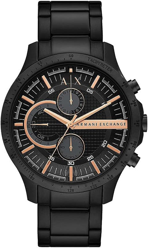 Armani Exchange Chronograph Black Dial Black Steel Strap Watch For Men - AX2429 Authentic Buy Shop Now