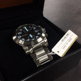 Marc Jacobs Larry Chronograph Black Dial Gunmetal Grey Steel Strap Watch for Men - MBM5031 Authentic Buy Shop Now