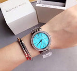 Michael Kors Darci Mother of Pearl Blue Dial Silver Steel Strap Watch for Women - MK3515 Authentic Buy Shop Now