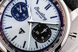 Breitling Top Time B01 Triumph Blue Dial Black Leather Strap Watch for Men - AB01764A1C1X1 Authentic Buy Shop Now