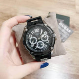 Guess Delta Black Dial Black Silicone Strap Watch for Men - GW0051G1 Authentic Buy Shop Now