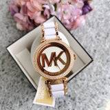 Michael Kors Parker White Dial Two Tone Steel Strap Watch for Women - MK6365 Authentic Buy Shop Now