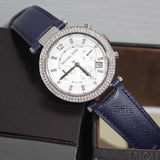 Michael Kors Parker White Dial Navy Blue Leather Strap Watch for Women - MK2293 Authentic Buy Shop Now
