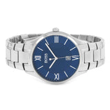 Hugo Boss Governer Blue Dial Silver Steel Strap Watch for Men - 1513487 Authentic Buy Shop Now