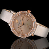 Swarovski Crystal Frost Grey Dial Grey Leather Strap Watch for Women - 5484067 Authentic Buy Shop Now