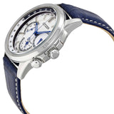 Citizen Eco Drive Calendrier White Dial Blue Leather Strap Watch For Men - BU2020-11A Authentic Buy Shop Now