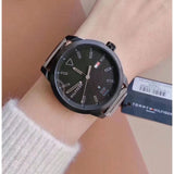 Tommy Hilfiger Sneaker Quartz Black Dial Two Tone Steel Strap Watch for Men - 1791619 Authentic Buy Shop Now