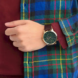 Tommy Hilfiger Hunter Green Dial Brown Leather Strap Watch for Men - 1791607 Authentic Buy Shop Now