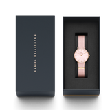 Daniel Wellington Petite Mother of Pearl Pink Dial Pink Nylon Strap Watch For Women - DW00100512 Authentic Buy Shop Now