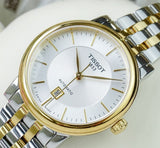 Tissot T Classic Carson Premium White Dial Two Tone Steel Strap Watch for Women - T122.207.22.031.00 Authentic Buy Shop Now